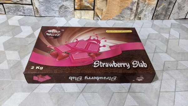 Strawberry Chocolate Slab 2 KG - Image 2